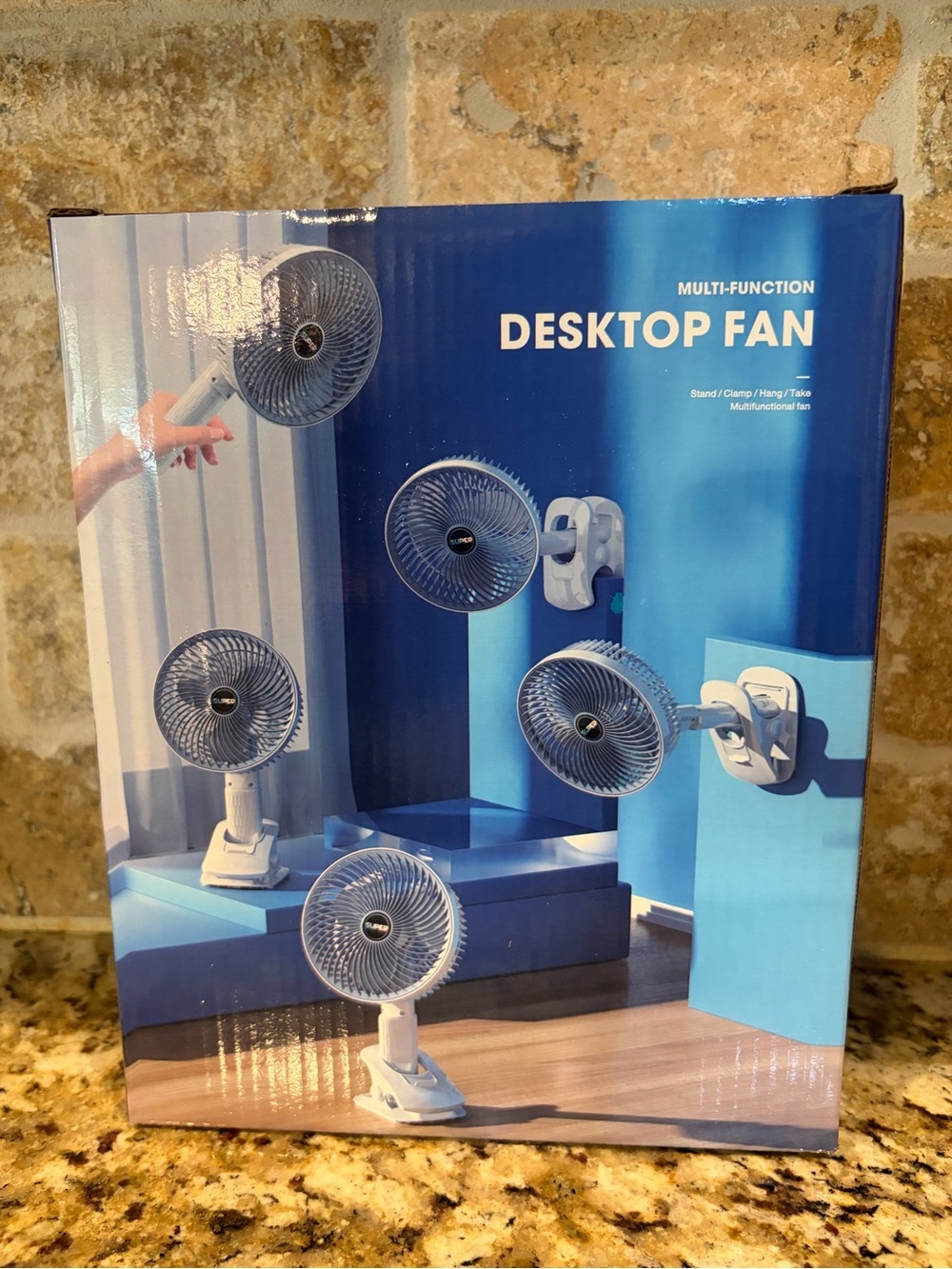 Multi-Function Desktop Fan - White Compact Clip & Stand